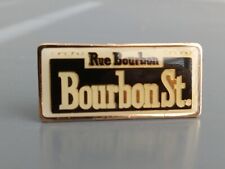 USED Vtg. Bourbon Street New Orleans Travel Souvenir Pin. License Plate Shaped. picture