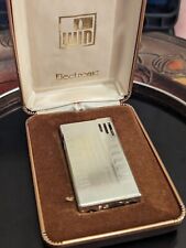 VINTAGE SILVER TONED WIN P-500 ELECTRONIC GAS LIGHTER - IN ORIGINAL BOX picture