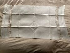 Vintage NOS Off White Linen Crochet Cutwork 38”x21” Table/Dresser Runner Cloth picture