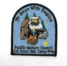 Cub Scout Day Camp To Soar With Eagles BSA PHC Patch BLK Bdr. picture