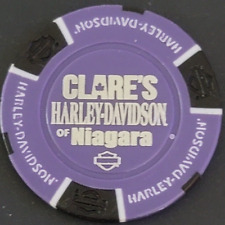 CLARE'S HD OF NIAGARA ~ CANADA (Purple/Black) International Harley Poker Chip picture