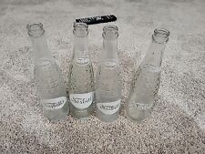 Vintage Nesbitt's Of California Embossed Soda Bottle White Label 10 Oz Set of 4 picture