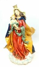 Porcelain Our Lady of Mt. Carmel Mother and Child Statue 13