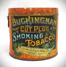 Vintage  Buckingham Bright Cut Plug Smoking Tobacco  Tin Can picture