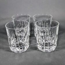 4 VINTAGE Italian Marked 12oz Whiskey Glasses Baccarat's Rotary Style picture