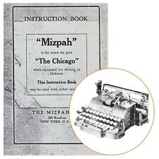 Mizpah Typewriter Instruction Manual Repro Antique Vtg Mitzpah Jewish Hebrew picture
