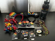 Disney Pride Collection Bundle: Ears, Pins, Key Chains, Necklace,Glasses, Wtr picture