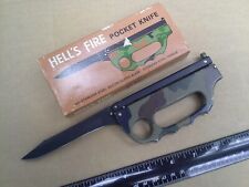 Vintage/Rare, Valor, Folding, Hell's Fire Pocket Knife, Camo handle, Japan w/box picture