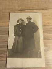 Antique African American Couple Posing Post Card Photograph picture
