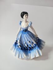 Coalport Ladies of Fashion Figurine  Maureen Figure England Blue White Rare HTF picture