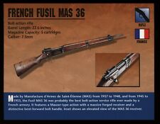 French Fusil MAS 36 Rifle Atlas Classic Firearms Card picture