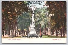 Owego NY New York Court House Square 1910 Antique Postcard picture