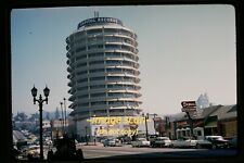 Hollywood, Los Angeles Capitol Records & Cars in mid 1950s, Kodachrome Slide a4c picture
