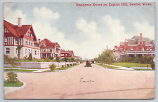 Residence Street Capitol Hill Seattle WA Landscape View 1910 Postcard - Posted picture