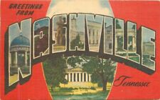 Tennessee Nashville large letters Capitol News Kropp 1957 Postcard 22-4882 picture
