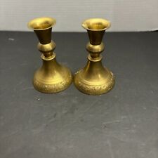 Vintage set of Solid Brass Candlestick holders picture