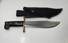 WWII Collins & Co. Legitimus No. 18 Fighting Bowie Knife with Leather Sheath picture