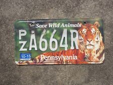 2015 Pennsylvania Tiger Zoo License Plate PA PZA664R Save Wild Animals Wildlife picture