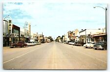 1950s VERNAL UTAH MAIN STREET THEATRE CAFE DOWNTOWN STORES CARS POSTCARD P3066 picture