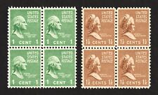 1938 George&Martha Washington 85 year old US Postage Stamp blocks MINT picture