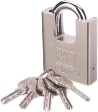 H&S High Security Padlock with Key - 60Mm Pad Lock & 5 Keys - Heavy Duty Storage picture
