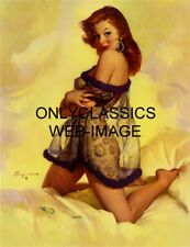 1957 RADIANT REDHEAD BEDROOM BEAUTY COLETTE PINUP GIL ELVGREN POSTER CHEESECAKE picture