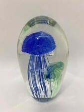Art Glass Ocean/Sea/Nautical Jellyfish Fabrique A La Main Paperweight - E1 picture