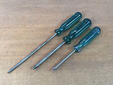 Vintage Lot x3 Early STANLEY Australia Phillips Head Screwdrivers 236mm-160mm #3 picture