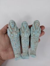 COLLECTION OF 3 RARE Ancient Egyptian Antique 3 Ushabti Shabti Pharaonic Statues picture