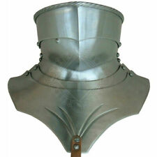 Medieval Larp Gothic Steel Armor Suit Bevor With Garget Adjustable Lather Sharp picture