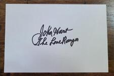 JOHN HART SIGNED 4x6 CARD THE LONE RANGER I LOVE LUCY DEC picture