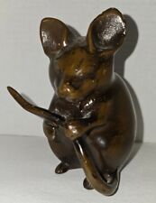 Vintage TOYO Solid Metal MOUSE Rat Figurine  5” Japan Statue Heavy picture