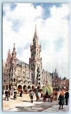 Tuck Oilette MUNICH, GERMANY ~ Rathaus TOWN HALL Charles Flower c1910s Postcard picture