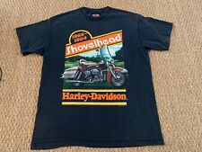 VTG 1991 Harley Davidson Shovelhead T-Shirt  Iowa Park Texas 2 Sided Sz L picture