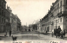 CPA 51 - REIMS (Marne) - Rue Libergier vers le Canal (animated, cab) single back picture