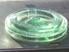 Weak Embossed The Gem or Gem apple green glass canning jar insert, no zinc band picture