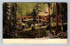 Pike's Peak CO-Colorado, Half Way House, Advertising, Antique Vintage Postcard picture