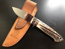Loveless Style Custom Knife RWL34 Mirror Drop Point Hunter Stag/Antler w Sheath picture