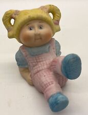 Vintage 1984 Cute Cabbage Patch Ceramic Porcelain Figurine Blonde Pigtail Girl picture