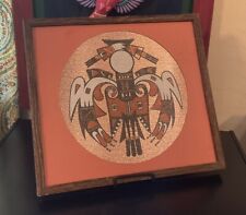 Vintage Native American Copper Wire Framed Art Scottsdale Gallery 15 X 17 picture