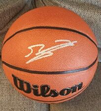 ZACCHARIE RISACHER SIGNED NBA BASKETBALL 2024 #1 PICK HAWKS W/EXACT PROOF+COA  picture