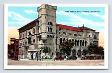 WB Postcard San Antonio TX Texas Post Office Early Old Cars picture