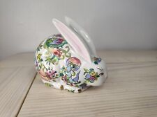 Vtg Hand Painted Floral Porcelain Chinese Rabbit 5