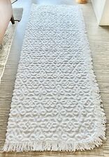 VTG Factory Made LL Bean White Chenille Puff Buttons Twin Sz Bedspread MINT COND picture