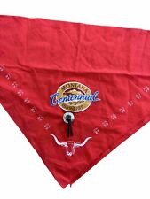 Vintage 1989 Montana Centennial Rodeo Bull Riding Western Bandana Scarf Red picture