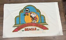 Vtg 70s Disco Snoopy Pillowcase Peanuts Double Sided Saturday Night Beagle picture