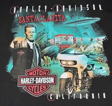Men’s Harley Davidson Tee. Santa Clarita California. Large. Black. picture