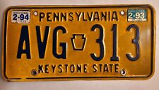 Collectable real metal license plate Pennsylvania 