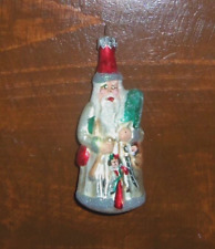 VTG Hand Painted Father Christmas Santa Mercury Glass Ornament Poland picture