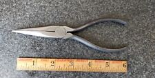 Vintage UTICA Pliers 654 ~ Long Chain Nose Pliers with Cutters picture